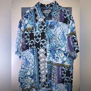 JAMS WORLD HAWAII Tapa Design Button Shirt LRG